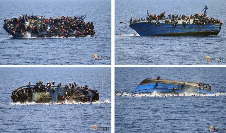 Лодка с мигрантами перевернулась в Средиземном море
