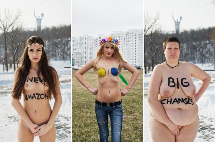 Активистки Femen в фотопроекте «Новые амазонки»