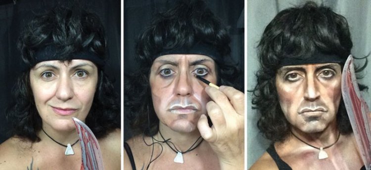 Итальянка превращает себя в разных знаменитостей с помощью макияжа