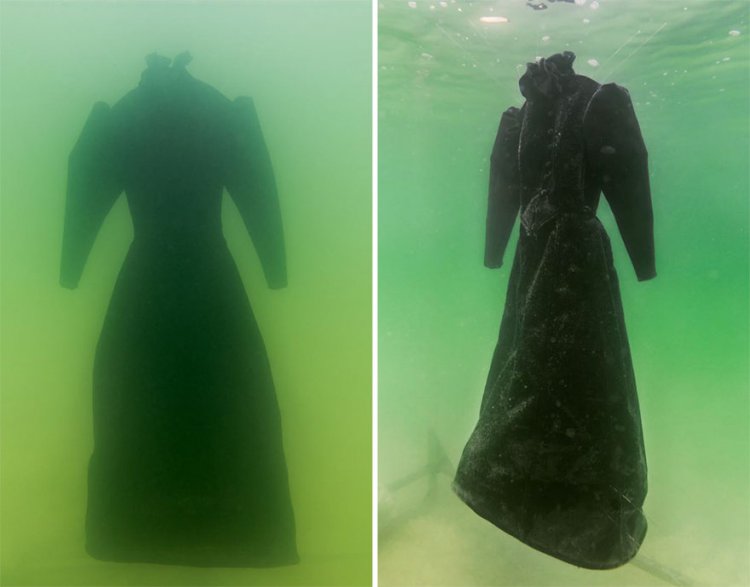 Художник бросил платье в Мертвое море на 2 года. И оно превратилось в шедевр! (фото)