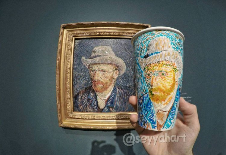 Художник-путешественник использует бумажные стаканчики в качестве холста